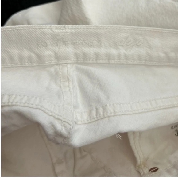 7 For All Mankind White Dojo Flare Jeans Rhinestone Pockets - Picture 7 of 9